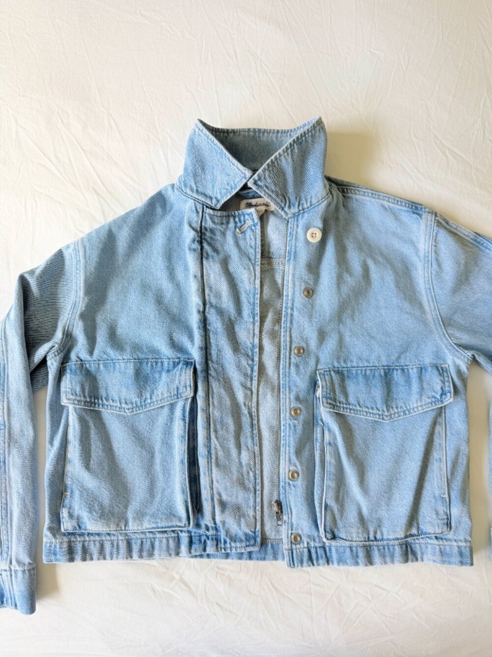 Madewell Kirkham Wash Cropped Cargo Jacket - Picture 6 of 16
